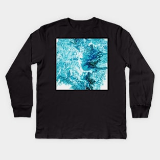 Sea Foam Kids Long Sleeve T-Shirt